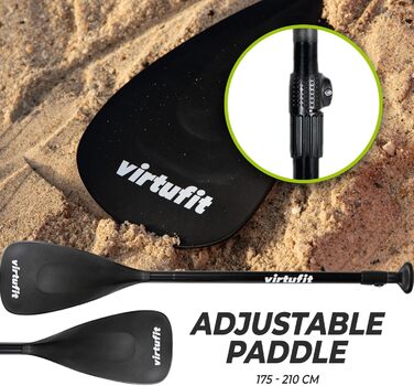 Надувна SUP-дошка Virtufit Surfer 305 з вітрилом, помаранчева/бірюзова/бежева, комплект аксесуарів