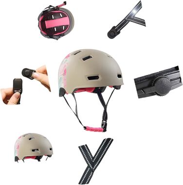 Велошолом Crazy Safety Rampage Orange Snake M (54-57 см), для скейтборду, інлайну, BMX, чоловіків, жінок і дітей, регульований