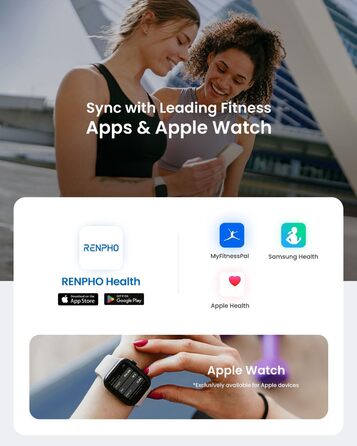 Інтелектуальна вага RENPHO з аналізом складу тіла, Bluetooth, до 180 кг, чорна