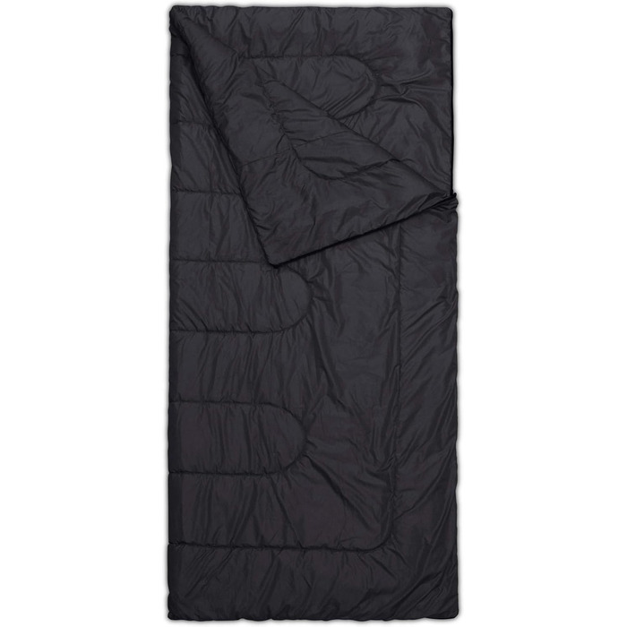 Сплячий мішок Normani Antarctica 4-в-1 для екстремальних умов, 220x90 см, Nylon Rip-Stop, Hollow Fiber 500+250 г/м², темно-чорний, лівий