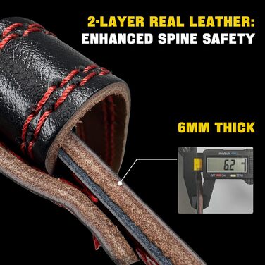 Пончо для важкої атлетики з натуральної шкіри (6 мм) – унісекс, для силових тренувань, присідань, з підтримкою талії | Регульований дизайн, підходить для різних тренувань X-Large Червоний/Подорож, однотонний (Getaway Solids)