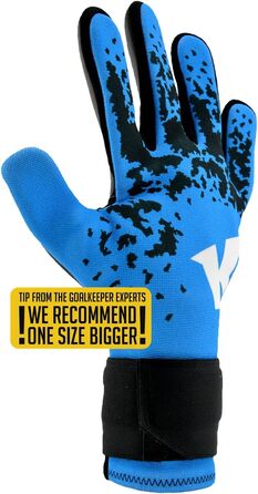 Воротарські рукавички KEEPERsport Varan Challenge 3mm Grip - для дорослих та дітей, розмір 4-11, блакитні