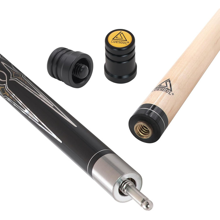 CUESOUL Більярдний кий 58 дюймів, 21oz, 13 мм наконечник, з Irish Wrap, у комплекті сумка для кия блакитного/коричневого кольору PC011