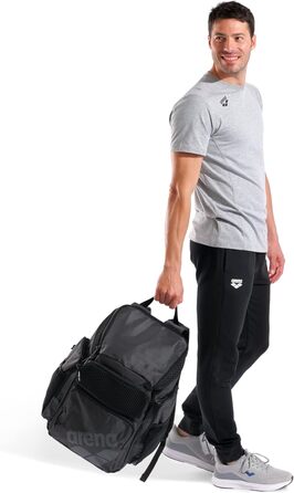 Рюкзак для плавання Arena One Go, чорний, 45 літрів, великий, для подорожей та спорту