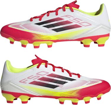 Бутси для футболу Adidas F50 League Unisex, Multi Ground, 42 EU, Білий/Чорний/Жовтий