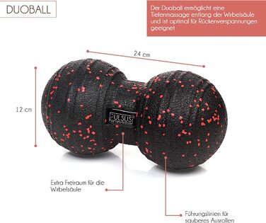 Набір для фасцій: м'язовий ролер, дуобілл, ролер для фасцій та лакрос-м'яч для тренування м'язів та зняття болю