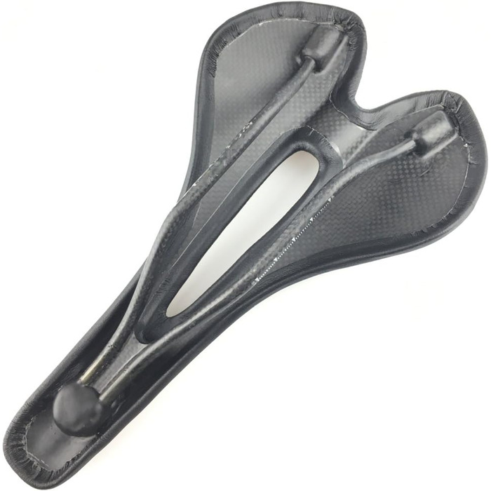 Велосідельний штир PLATT Carbon Superleicht: спортивний, для шосейного, трекінгового та гірського велосипеда, чорний, з шкіряним покриттям