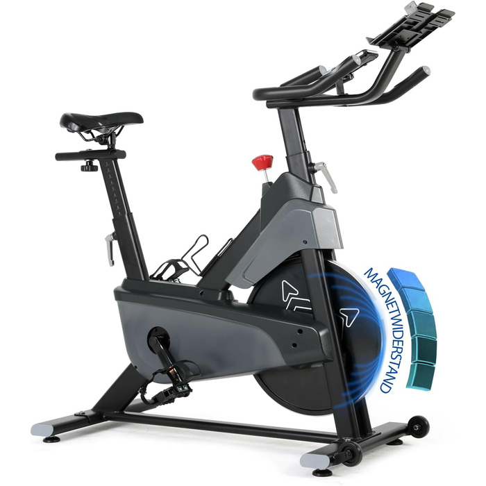 Велотренажер ISE з регульованим опором 26 кг, тихий hometrainer з LCD-дисплеєм, підставка для планшету, велотренажер для кардіотренувань вдома, до 120 кг