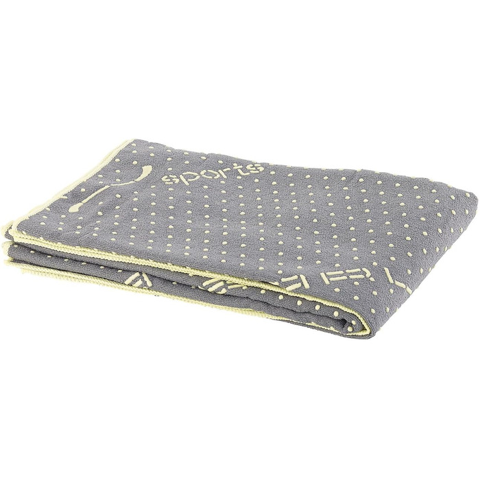 PEARL Sports Yogatuch: Рушник для йоги 2в1 з мікрофібри та підкладкою (сірий)