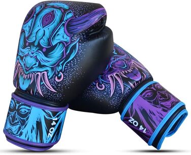 Боксерські рукавички BUDDHA FIGHT WEAR Fantasy Luzbel для Муай Тай та кікбоксингу, штучна шкіра, антимікробна підкладка, посилені шви, різні дизайни
