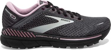 Brooks Adrenaline GTS 22: жіночі бігові кросівки з підтримкою, чорний/блакитний/кораловий, 37.5 EU