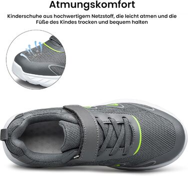 Дитячі кросівки Raoendis для хлопчиків та дівчаток: зручні, дихаючі, легкі спортивні тари для занять спортом та активного відпочинку (26 EU, темно-сірий)