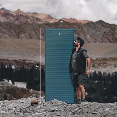 Каремат самонадувний Outdoorer Trek Bed 5 XXL 5 см для кемпінгу, автомобіля та намету - висока ізоляція до -11°C