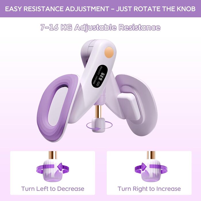 Тренування тазового дна для жінок: пристрій для зміцнення м'язів, 360° обертання, 7-16 кг, обладнання для фітнесу вдома