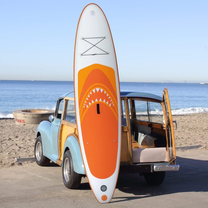 Надувна SUP-дошка YU YUSING 320/335x76x16.5 см з веслом, насосом, рюкзаком, страхувальним шнуром і водонепроникною сумкою, для стоячого веслування, до 150 кг