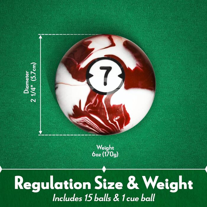 Набір для більярду Iszy Billiards Billardkugel-Set з мармуру - стиль Swirl, різні стилі на вибір, темний мармур