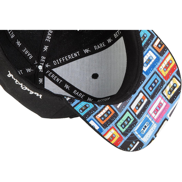 Кепка-снапбек Nebelkind унісекс з прямим козирком, регульована базакап у стилі стрітвір, ретро бейсболка (чорна, багатоколірна), один розмір