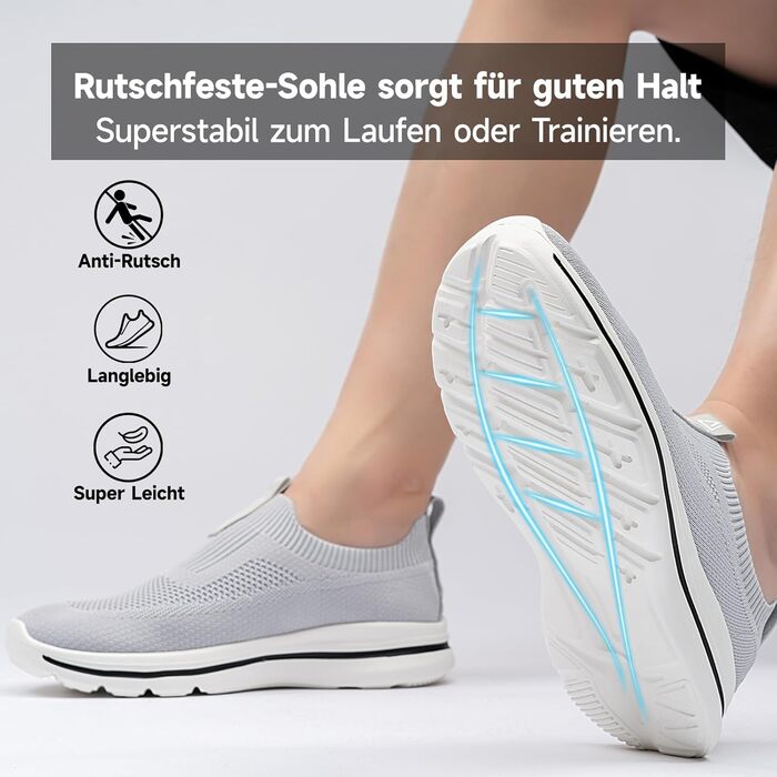 Чоловічі Slip-on кросівки з сітчастою тканиною, дихаючі, зручні для бігу та занять спортом, Outdoor, Fitness, легкі, світло-зелені, 39 EU