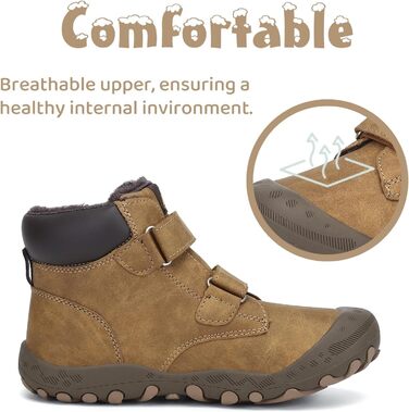 Дитячі зимові черевики Mishansha: теплі, з підкладкою, для дівчаток та хлопчиків, розмір 24-38, темно-коричневі