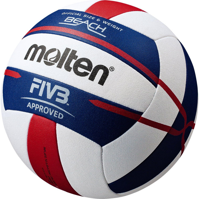Волейбольний м'яч Molten FIVB Elite для пляжного волейболу, червоно-біло-синій
