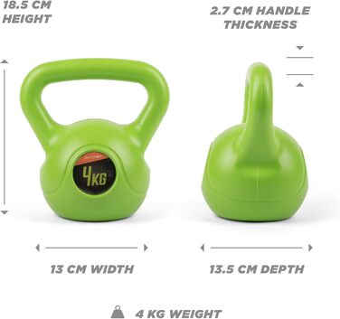 Гиря Phoenix Fitness вінілова для силових і кардіо тренувань, домашній і професійний фітнес, тренувальний інвентар