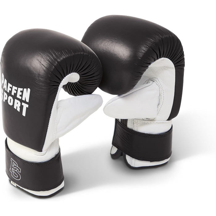 Боксерські рукавички Paffen Sport PRO для занять на мішку (чорно-білі, M/L)