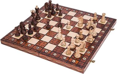 Дитячі шахи JUNIOR LUX 41x41 см – дерев'яні фігури та дошка