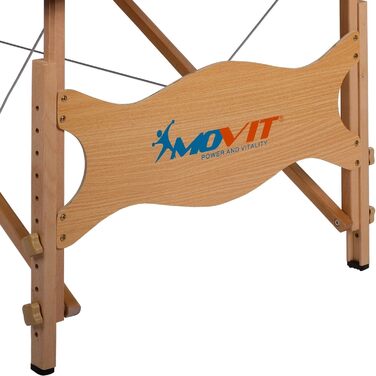 Масажний стіл MOVIT Deluxe XXL 80 см, 8 см, дерев'яний, білий, екологічний, з сумкою
