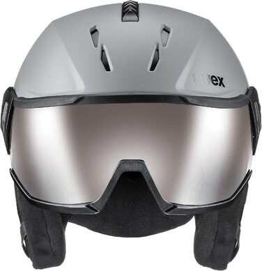 Гірськолижний шолом uvex Instinct Visor Pro V з візором, для жінок і чоловіків, розмір 59-61 см, індивідуальне регулювання