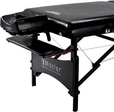 Складаний масажний стіл Master Massage Galaxy 76 см, чорний – мобільна косметологічна кушетка для масажу та косметології