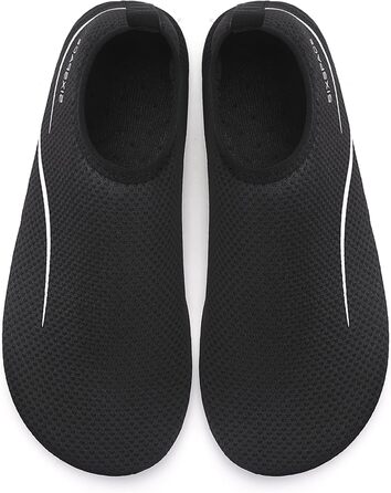 Чоловічі та жіночі аквашузи Sixspace для плавання, серфінгу, йоги та відпочинку на пляжі. Швидко сохнуть, дихаючі, чорні (розмір EU 37)