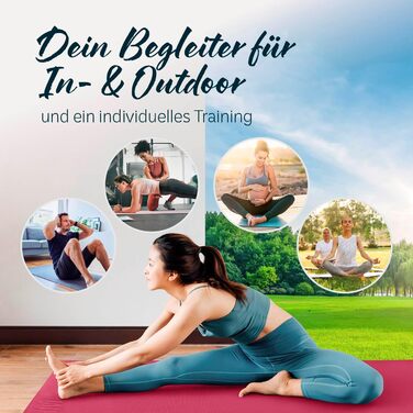 Килимок для йоги та фітнесу Altrose - тонкий (183x61x0.4 см) | Не слизький, для занять йогою, пілатесом та спортом | Звукоізоляційний | Міцний