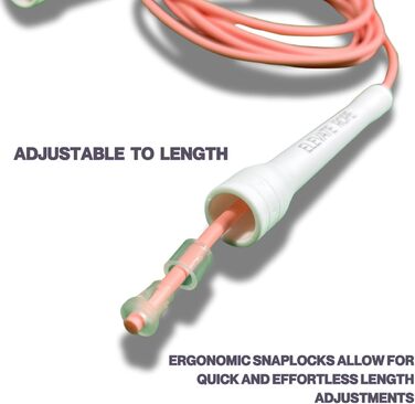 Стрибкове канат Elevate Speed Rope MAX - професійний, 5 мм, 3 м, з міцного PVC, чорний/білий (матовий рожевий)