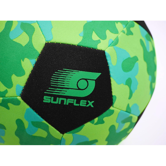 Неопреновий футбольний м'яч Sunflex Camo Green для пляжу, трави та води, м'який і міцний, для гри босоніж, для всіх вікових груп