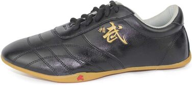 Жіноче взуття для тай-чи, карате, таеквондо VIBLiSS. Легке шкіряне взуття для занять у залі та на вулиці. Біле, розмір 39 EU, чорний.