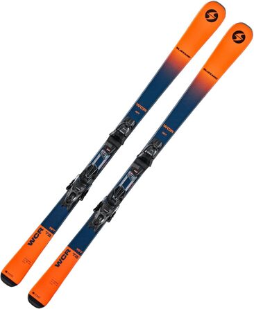 Гірські лижі Blizzard WCR 153 см з кріпленнями Marker для досвідчених, сині, повний кембер рокер