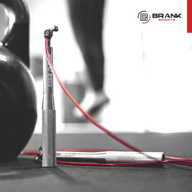 BRANK SPORTS Скакалка 3,5 м для фітнесу та боксу для дорослих, швидкісна, для дабл-андерів, зі схемою тренувань