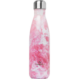 Фляга з нержавіючої сталі 500 мл – ізольована фляга, зберігає холод до 24 годин та тепло до 12 годин. Не протікає, з подвійними стінками, без BPA та міцна. Ідеально підходить для подорожей, активного відпочинку, школи, спорту, фітнесу та повсякденного використання. Колір: Блакитно-зелений (Колір: Рожевий мармур)