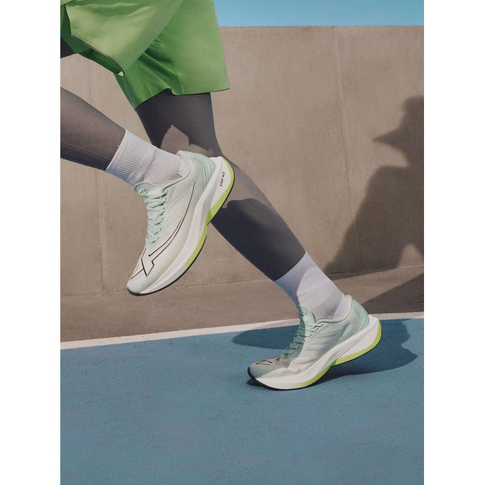 Чоловічі бігові кросівки XTEP One-Piece літні, сітка, дихаючі, з амортизацією, для спорту, тестування, розмір 41 EU, колір: зелений, білий