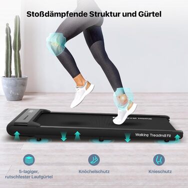 Walking Pad Mobvoi: Компактний біговий тренажер 2-в-1 для дому та офісу, з керуванням через додатки Zwift, Kinomap, TicSports. Максимальне навантаження 120 кг, швидкість до 6 км/год.