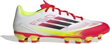 Бутси для футболу Adidas F50 League Unisex, Multi Ground, 42 EU, Білий/Чорний/Жовтий