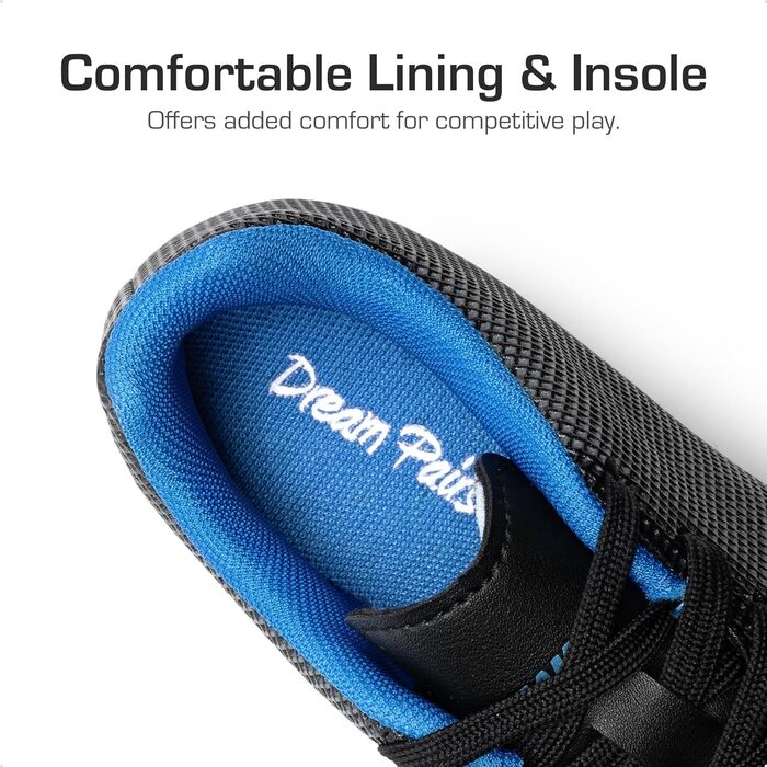 Дитячі футбольні бутси DREAM PAIRS з довгими шипами - легкі кросівки для легкоатлетики, тренувань, бігу та футболу (блакитний, неоново-зелений, чорний/блакитний), 28 EU