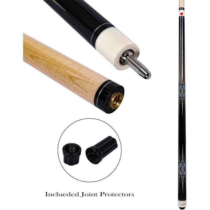 Професійний більярдний кий 58' 2-частинний з жорстким кейсом. Дерево канадський клен, 19/20oz. Набір більярдного кия Pool Stick Set (20oz, CGB-400)