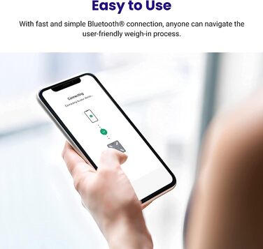 Etekcity Bluetooth вага-аналізатор жиру, цифрова вага для тіла з розумним додатком, вимірює вагу, жир, ІМТ, м’язову масу, воду, білок, до 180 кг, батарейки, чорна
