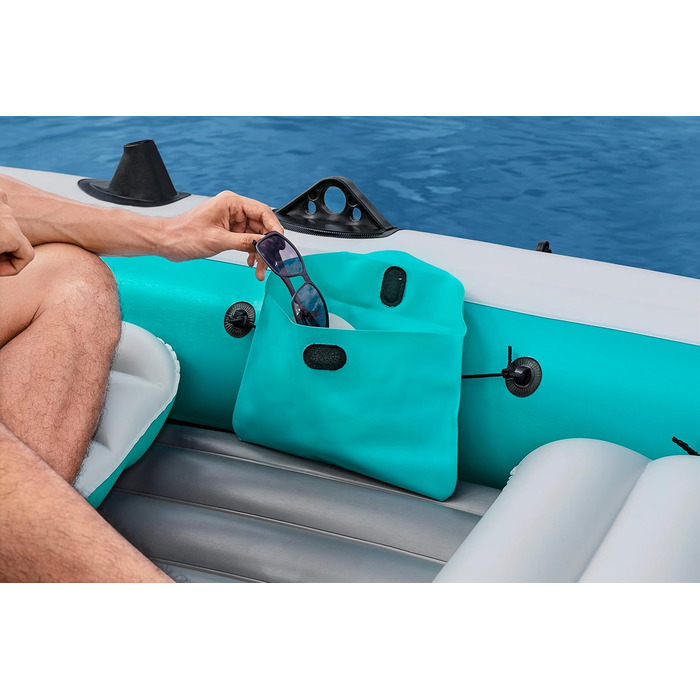 Надувний човен Bestway Hydro-Force Adventure Elite X5, 5-місний, з насосом, веслами, сидіннями, сумкою для речей та чохлом
