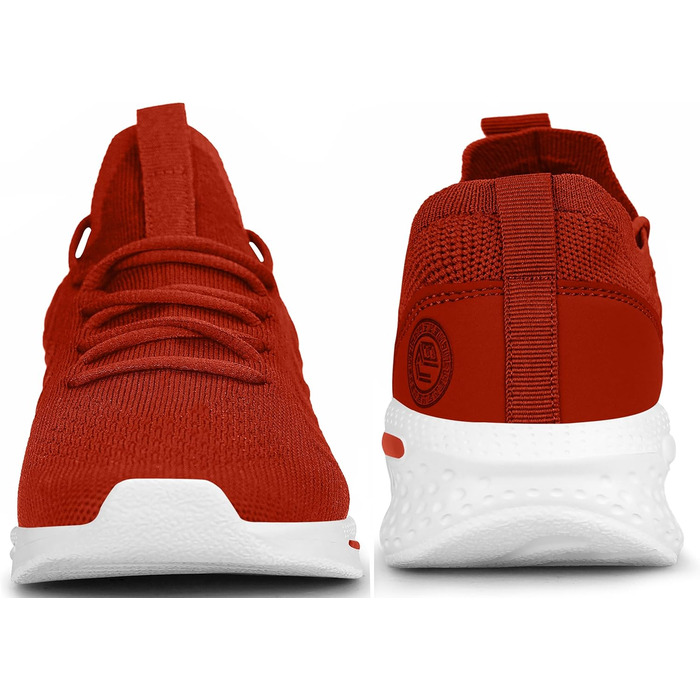 Жіночі кросівки для бігу та фітнесу. Зручні, дихаючі, з антиковзкою підошвою. Ідеальні для занять спортом, прогулянок та тренувань у залі. Колір: червоний, розмір: 38 EU