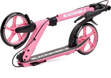Самокат Blackwheels Orio Cityroller 200мм: складаний, алюмінієвий, з регулюванням висоти, ремінцем, ABEC 7, антиковзким деком (Чорно-Рожевий)