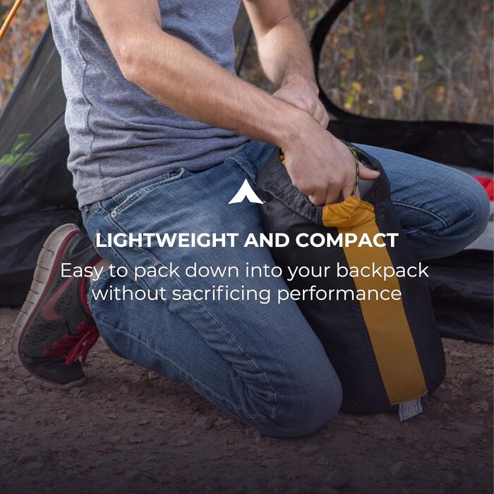 Сплячий мішок Teton Trailhead -7°C / +20°F, ультралегкий, оранжево-сірий