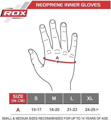 Внутрішні рукавички RDX для MMA, боксу, кікбоксингу, тренувань, захист для рук, чорні, розмір XL