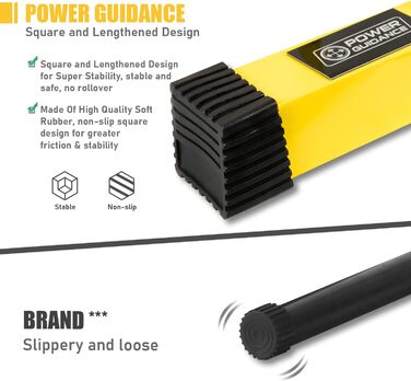 Штанга для віджимань POWER GUIDANCE з регулюванням висоти, 77-98 см, для загального тренування тіла, 3 кольори (жовтий)